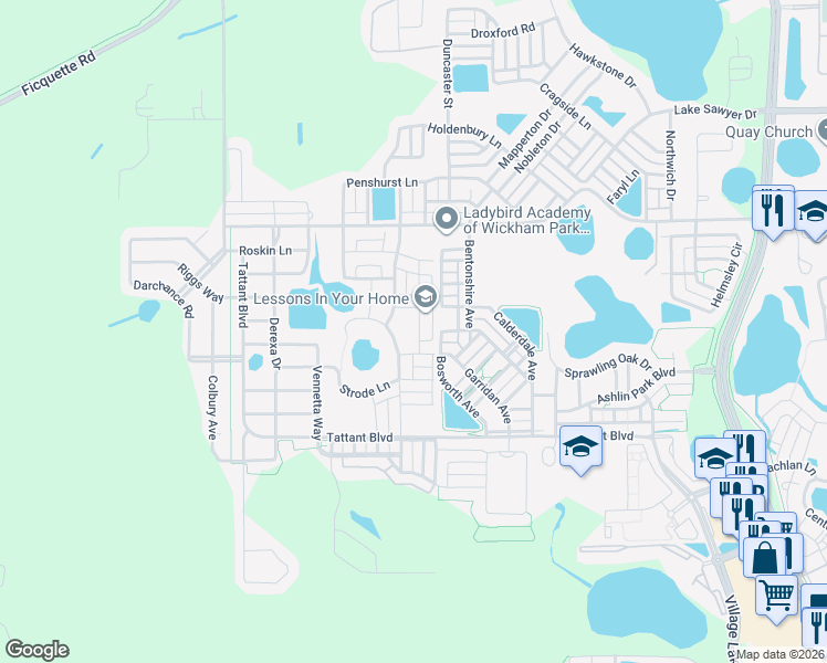map of restaurants, bars, coffee shops, grocery stores, and more near 7457 Fairgrove Avenue in Windermere