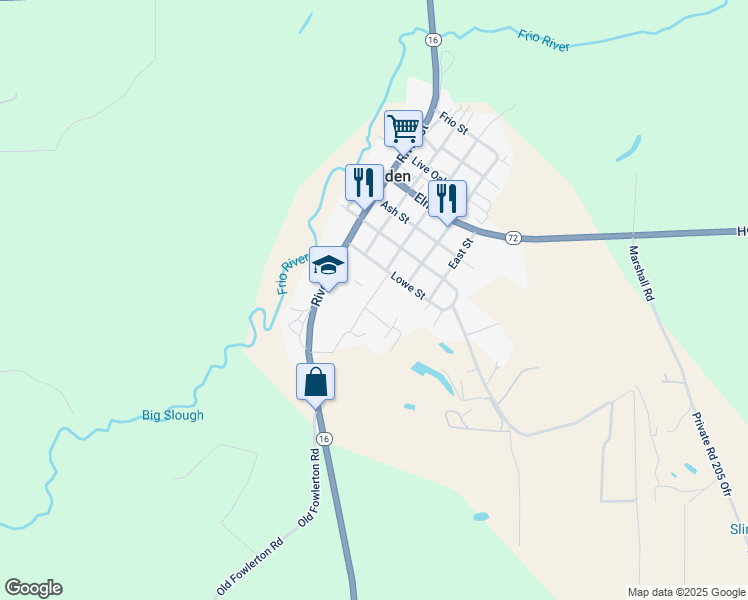 map of restaurants, bars, coffee shops, grocery stores, and more near 403 Martin Street in Tilden