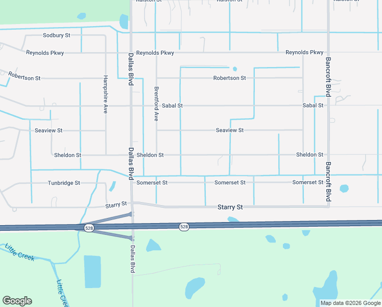 map of restaurants, bars, coffee shops, grocery stores, and more near 19230 Sheldon Street in Orlando
