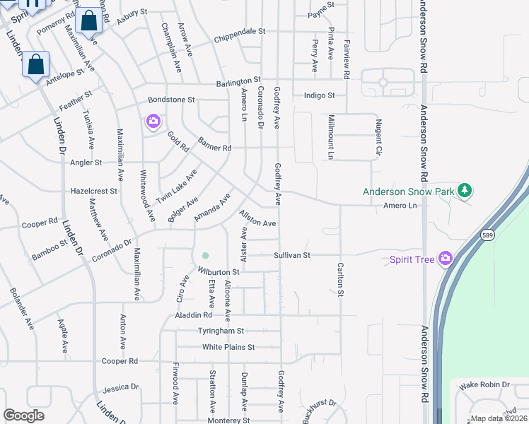 map of restaurants, bars, coffee shops, grocery stores, and more near 1373 Gold Road in Spring Hill