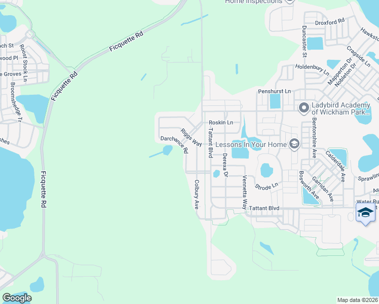 map of restaurants, bars, coffee shops, grocery stores, and more near 13518 Riggs Way in Windermere