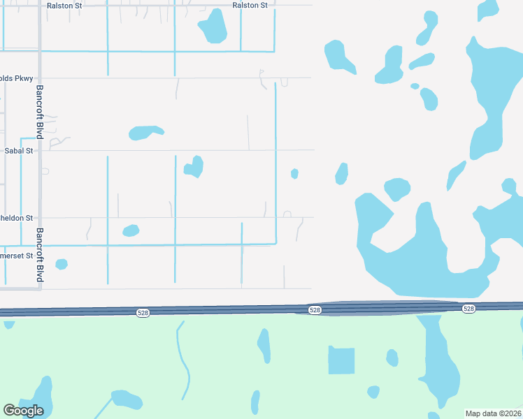 map of restaurants, bars, coffee shops, grocery stores, and more near 20805 Sheldon Street in Orlando