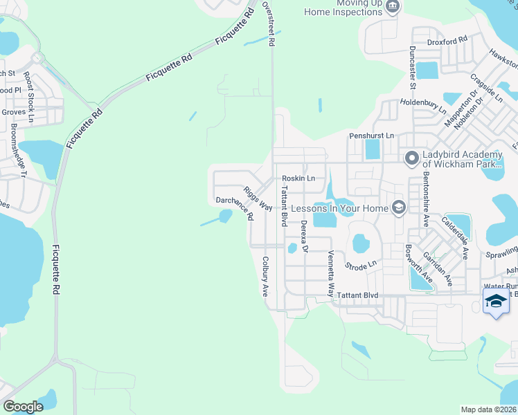 map of restaurants, bars, coffee shops, grocery stores, and more near 13518 Riggs Way in Windermere