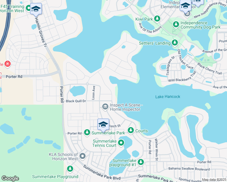 map of restaurants, bars, coffee shops, grocery stores, and more near 7585 Green Mountain Way in Winter Garden
