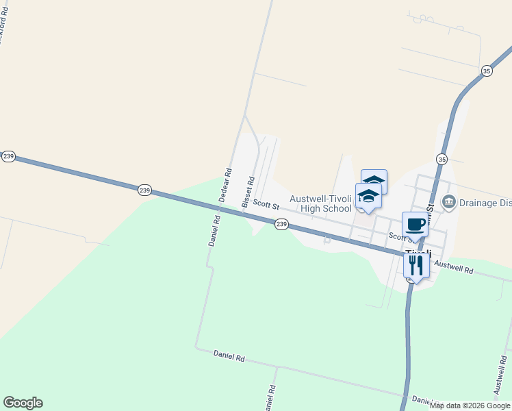 map of restaurants, bars, coffee shops, grocery stores, and more near 1301 Scott Street in Tivoli