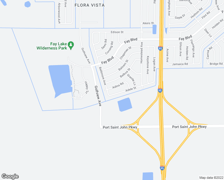 map of restaurants, bars, coffee shops, grocery stores, and more near 6155 Adina Road in Cocoa