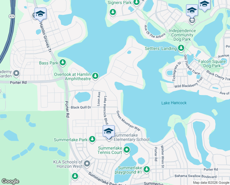 map of restaurants, bars, coffee shops, grocery stores, and more near 14387 Black Tea Drive in Winter Garden