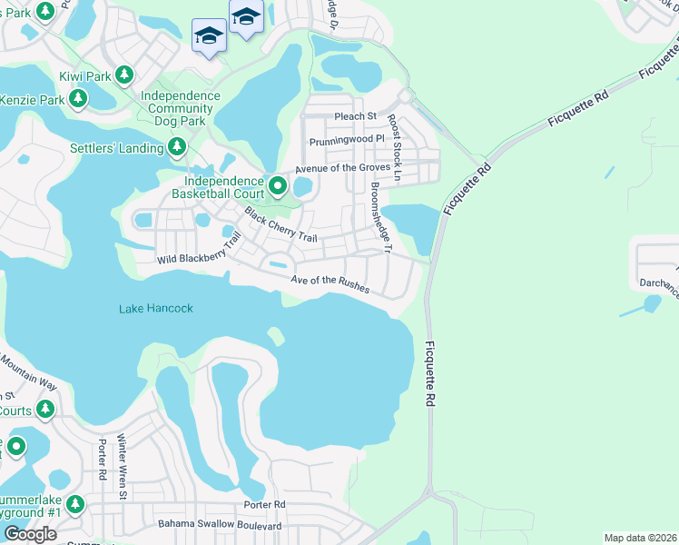 map of restaurants, bars, coffee shops, grocery stores, and more near 7222 Spikerush Lane in Winter Garden