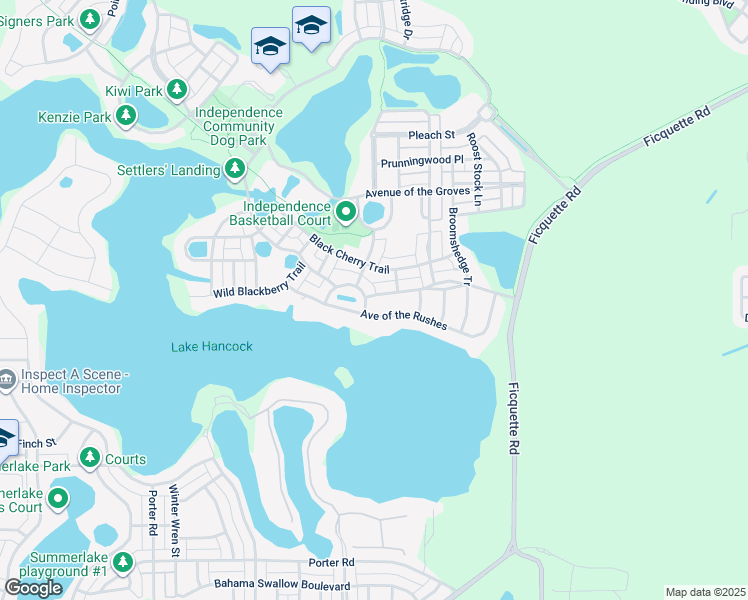 map of restaurants, bars, coffee shops, grocery stores, and more near 14643 Old Thicket Trace in Winter Garden