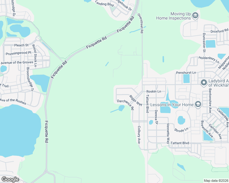 map of restaurants, bars, coffee shops, grocery stores, and more near 13721 Darchance Road in Windermere