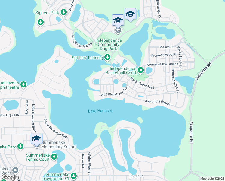 map of restaurants, bars, coffee shops, grocery stores, and more near 7184 Maleberry Run in Winter Garden