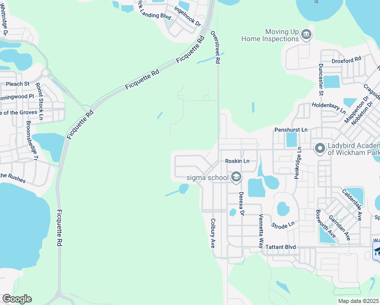 map of restaurants, bars, coffee shops, grocery stores, and more near 13617 Darchance Road in Windermere