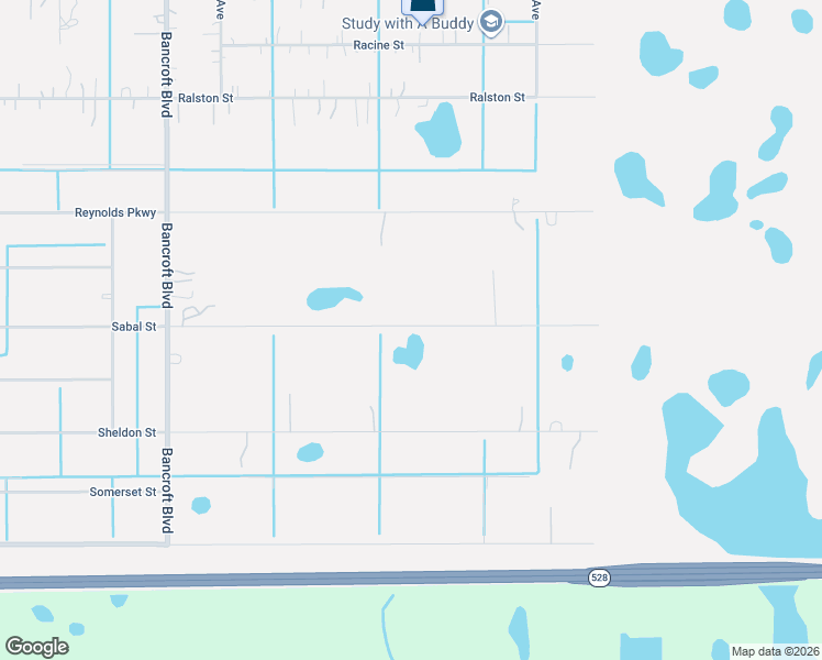 map of restaurants, bars, coffee shops, grocery stores, and more near 20503 Sabal Street in Orlando