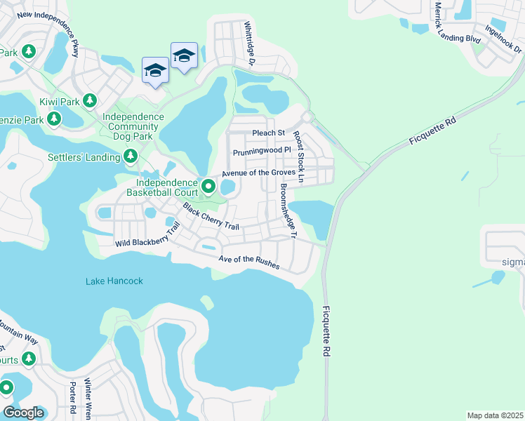 map of restaurants, bars, coffee shops, grocery stores, and more near 7040 Pasturelands Place in Winter Garden