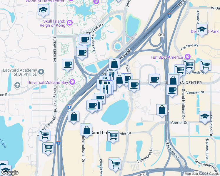 6233 International Drive Orlando Fl Walk Score Map Of Restaurants Bars Coffee S Grocery Ore Near 6233