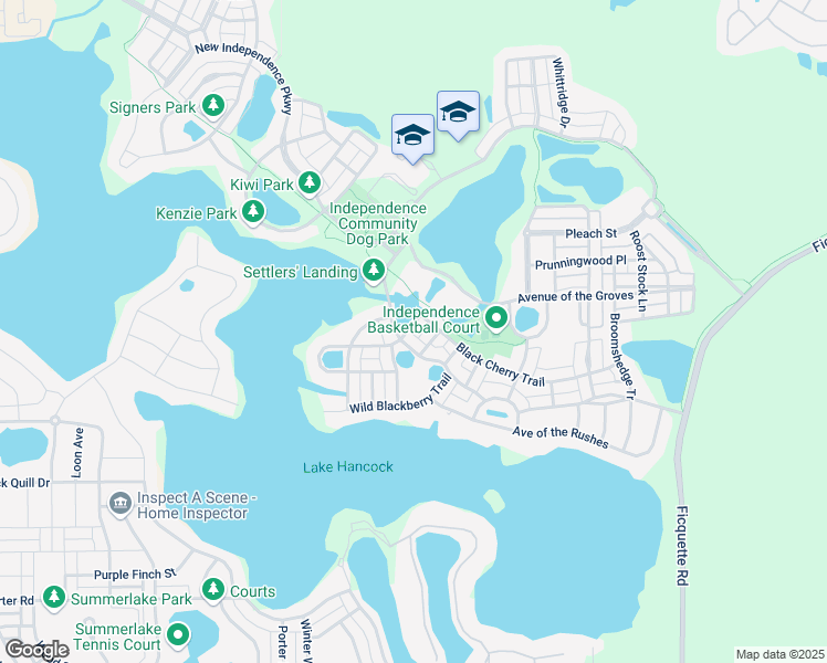 map of restaurants, bars, coffee shops, grocery stores, and more near 14868 Black Cherry Trail in Winter Garden