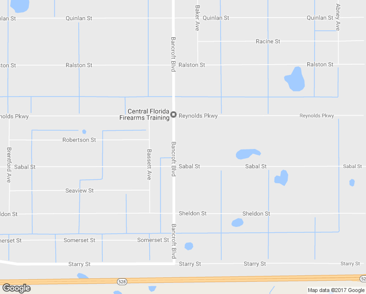 map of restaurants, bars, coffee shops, grocery stores, and more near 5745 Bancroft Boulevard in Orlando