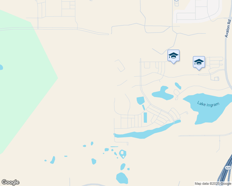 map of restaurants, bars, coffee shops, grocery stores, and more near 17598 Lake Ingram Road in Winter Garden