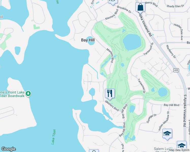 map of restaurants, bars, coffee shops, grocery stores, and more near 6049 Lady Bet Drive in Orlando
