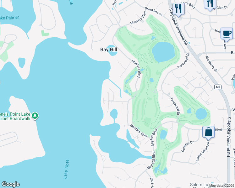 map of restaurants, bars, coffee shops, grocery stores, and more near 6049 Lady Bet Drive in Orlando