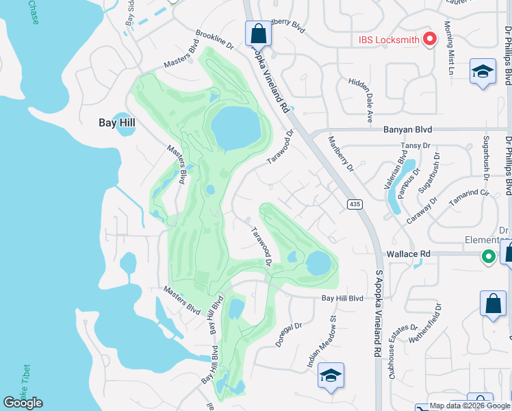 map of restaurants, bars, coffee shops, grocery stores, and more near 8958 Birkdale Ct in Orlando