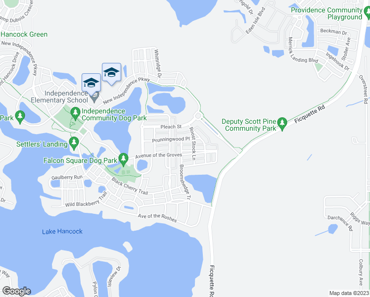 map of restaurants, bars, coffee shops, grocery stores, and more near 14287 Avenue of the Groves in Winter Garden