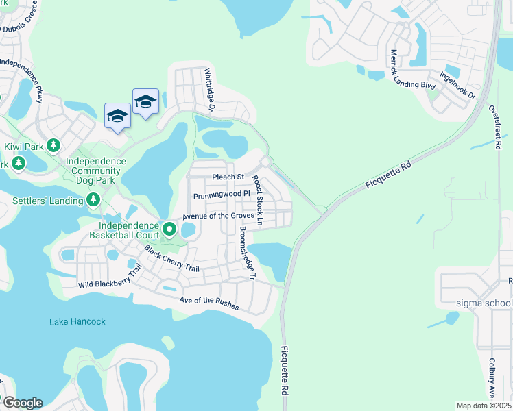 map of restaurants, bars, coffee shops, grocery stores, and more near 14274 Prunningwood Place in Winter Garden