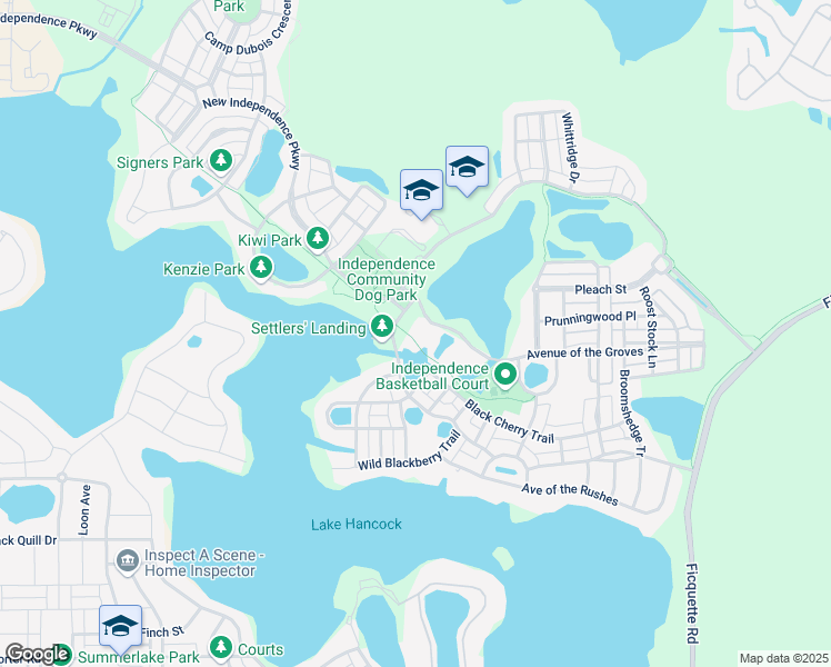 map of restaurants, bars, coffee shops, grocery stores, and more near 14990 Old Thicket Trace in Winter Garden