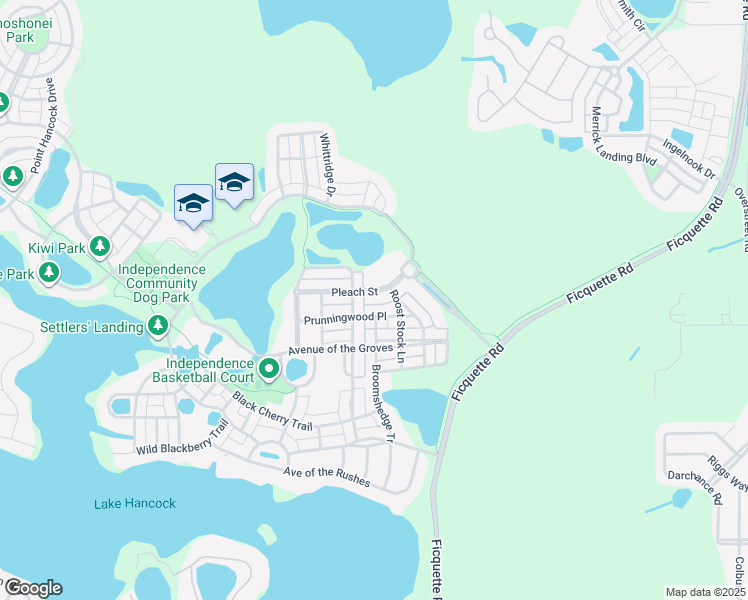 map of restaurants, bars, coffee shops, grocery stores, and more near 14255 Pleach Street in Winter Garden