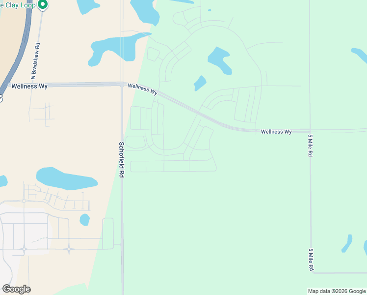 map of restaurants, bars, coffee shops, grocery stores, and more near Schofield Road in Clermont
