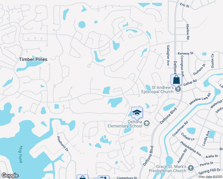 map of restaurants, bars, coffee shops, grocery stores, and more near 2272 Country Ridge Lane in Spring Hill