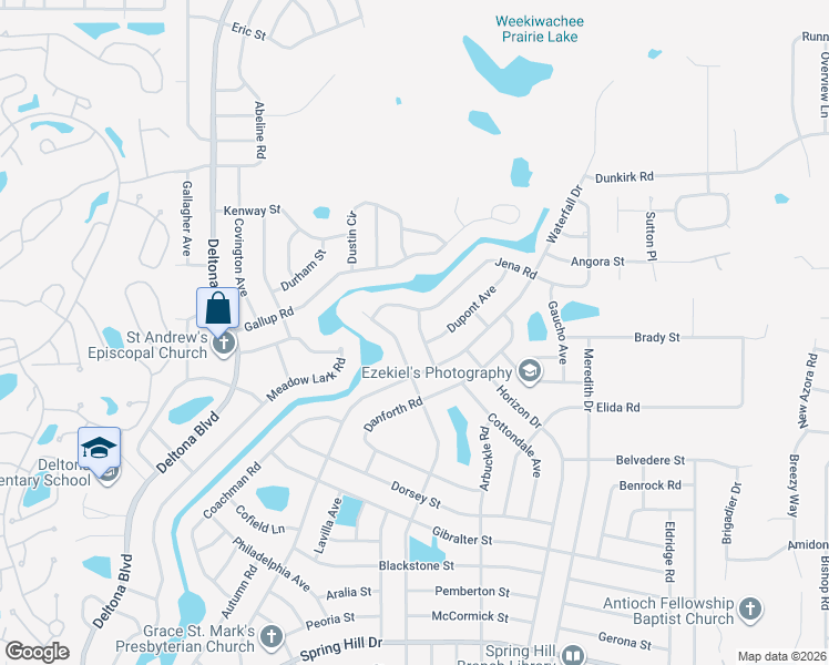 map of restaurants, bars, coffee shops, grocery stores, and more near 2255 Ancho Avenue in Spring Hill