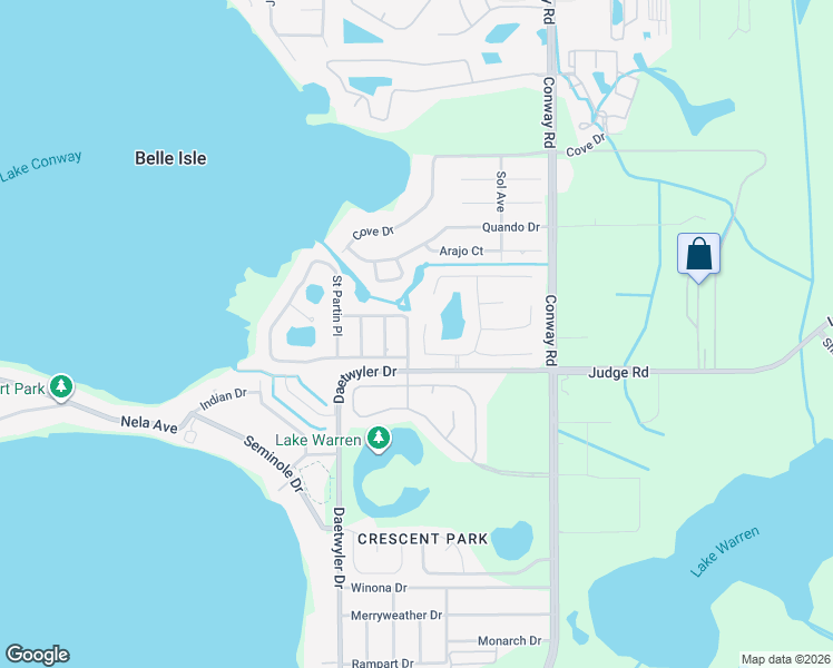 map of restaurants, bars, coffee shops, grocery stores, and more near 6657 Franconia Dr in Belle Isle