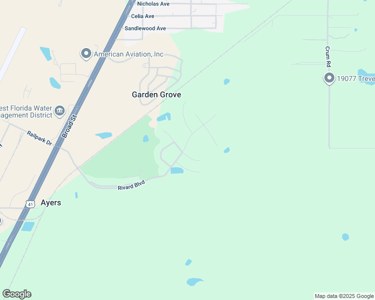 map of restaurants, bars, coffee shops, grocery stores, and more near 18156 Rivard Boulevard in Brooksville
