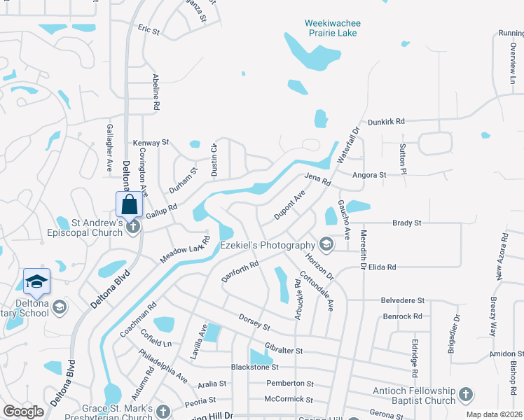 map of restaurants, bars, coffee shops, grocery stores, and more near 2255 Ancho Avenue in Spring Hill