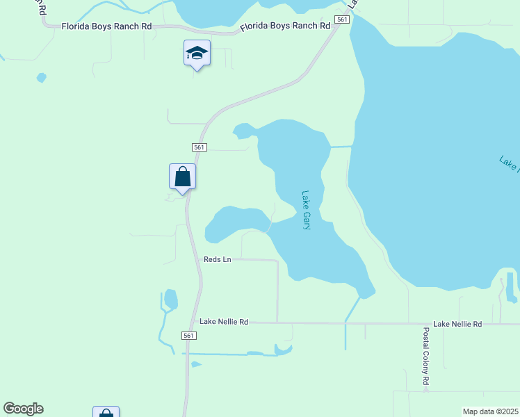 map of restaurants, bars, coffee shops, grocery stores, and more near 9945 Reds Lane in Clermont