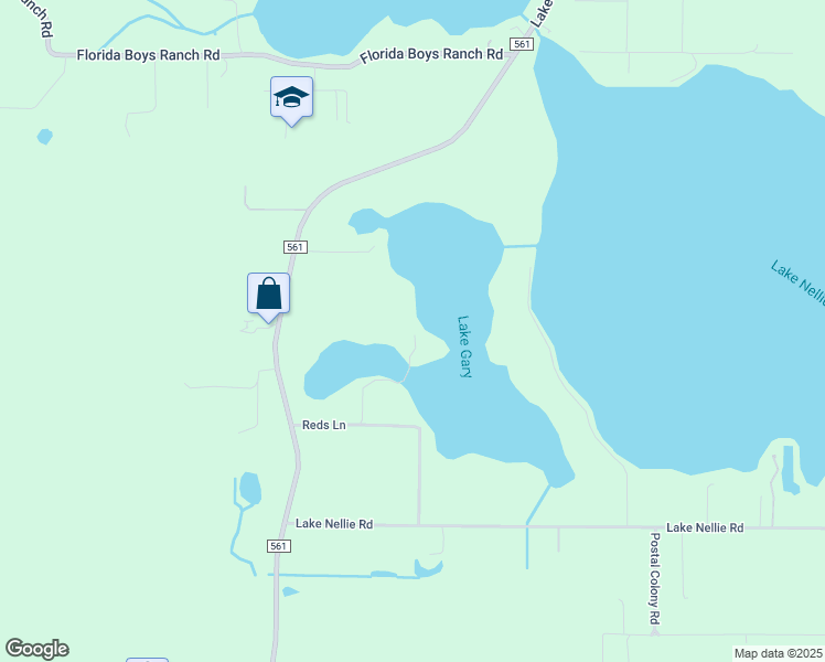 map of restaurants, bars, coffee shops, grocery stores, and more near 9945 Reds Lane in Clermont