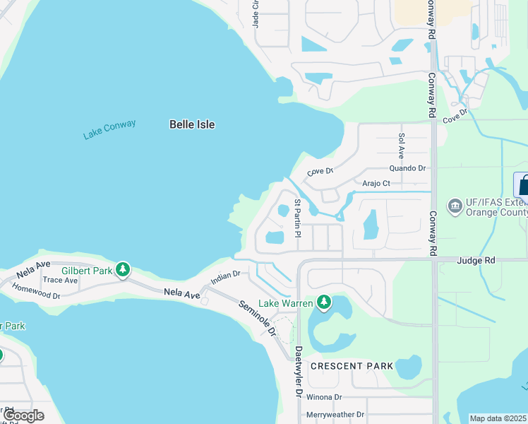 map of restaurants, bars, coffee shops, grocery stores, and more near 6525 The Landings Drive in Belle Isle