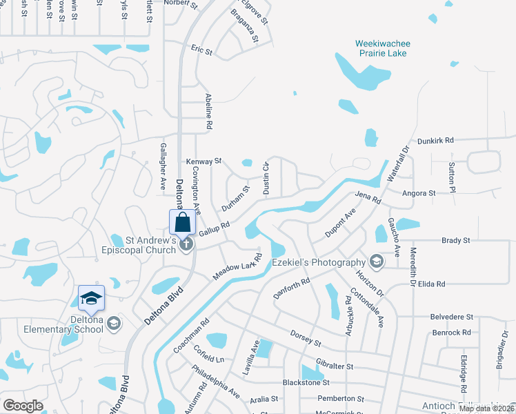 map of restaurants, bars, coffee shops, grocery stores, and more near 8432 Gallup Road in Spring Hill