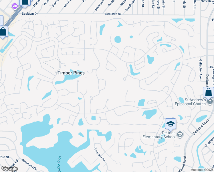 map of restaurants, bars, coffee shops, grocery stores, and more near 2326 Scenic Hill Dr in Spring Hill