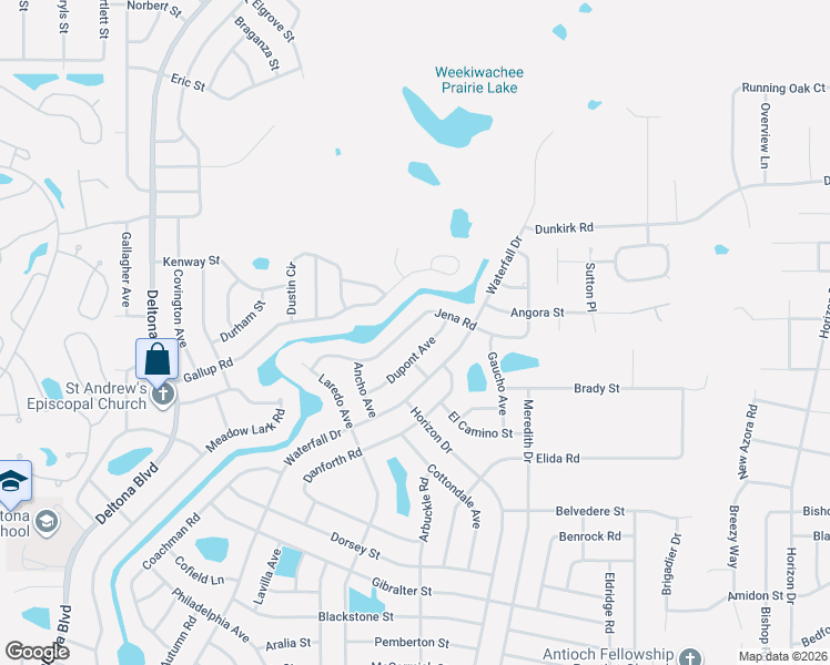 map of restaurants, bars, coffee shops, grocery stores, and more near 9133 Dupont Avenue in Spring Hill