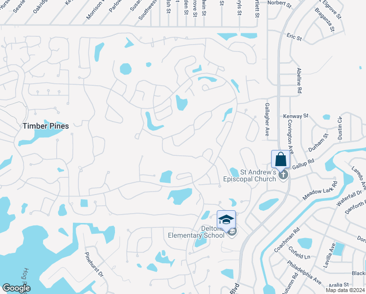 map of restaurants, bars, coffee shops, grocery stores, and more near 7494 Hidden Hills Drive in Spring Hill