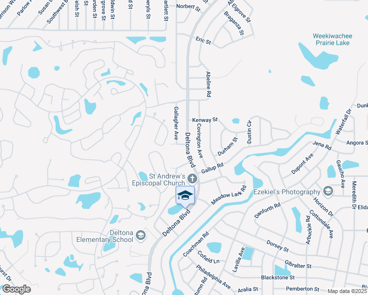 map of restaurants, bars, coffee shops, grocery stores, and more near 2378 Deltona Boulevard in Spring Hill