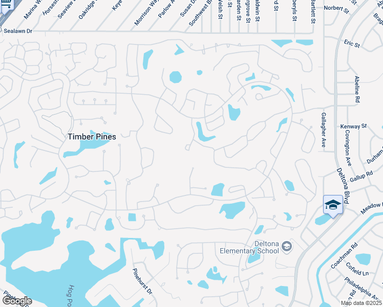 map of restaurants, bars, coffee shops, grocery stores, and more near 2340 Grand Pines Boulevard in Spring Hill