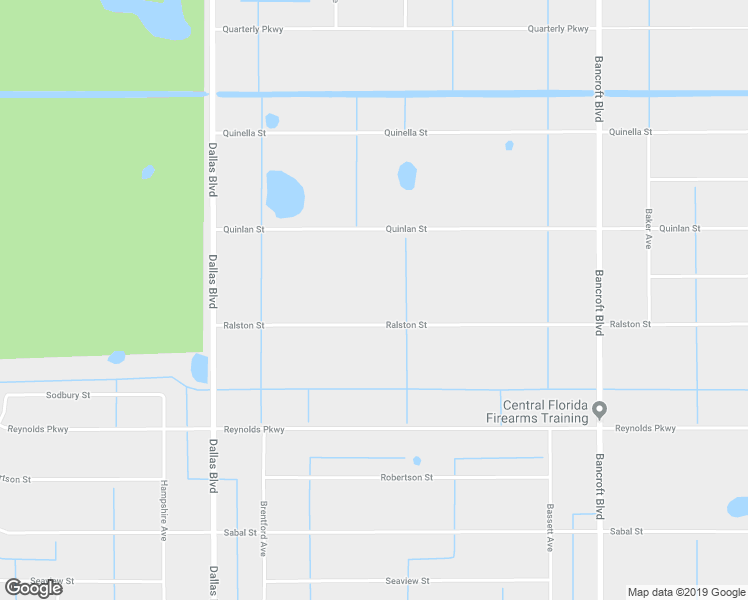 map of restaurants, bars, coffee shops, grocery stores, and more near 19411 Ralston Street in Orlando