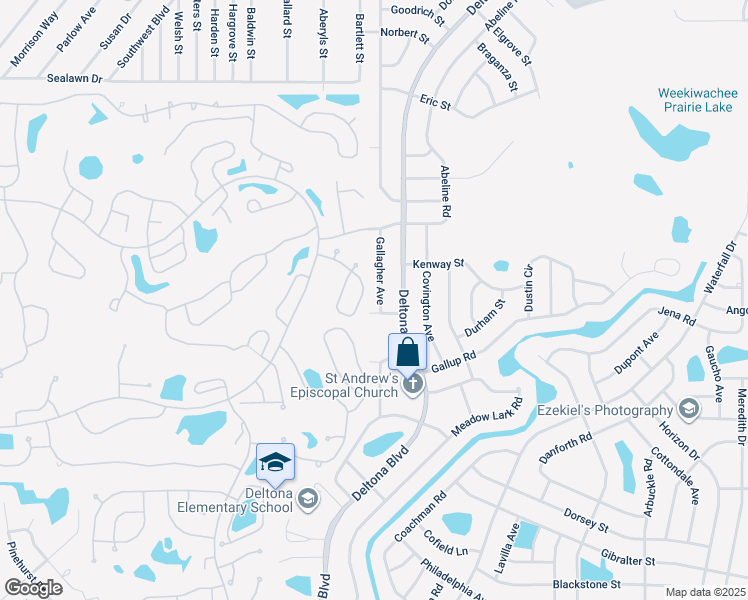 map of restaurants, bars, coffee shops, grocery stores, and more near 2365 Gallagher Avenue in Spring Hill