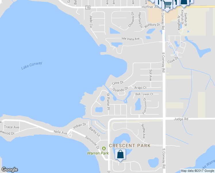 map of restaurants, bars, coffee shops, grocery stores, and more near 5918 Cove Drive in Belle Isle