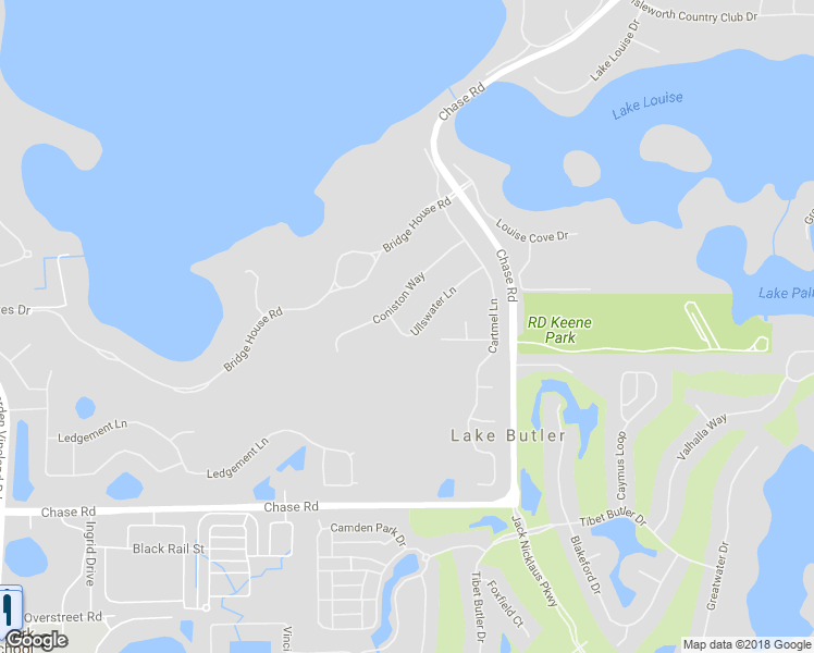 map of restaurants, bars, coffee shops, grocery stores, and more near 11061 Ullswater Lane in Windermere