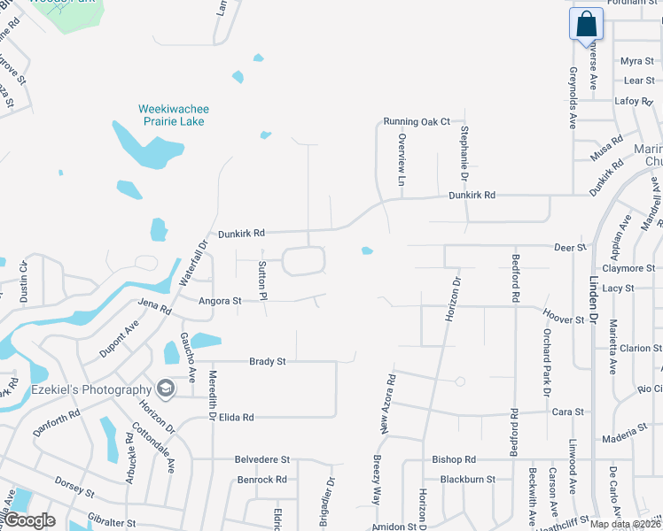 map of restaurants, bars, coffee shops, grocery stores, and more near 9402 Lorendale Circle in Spring Hill