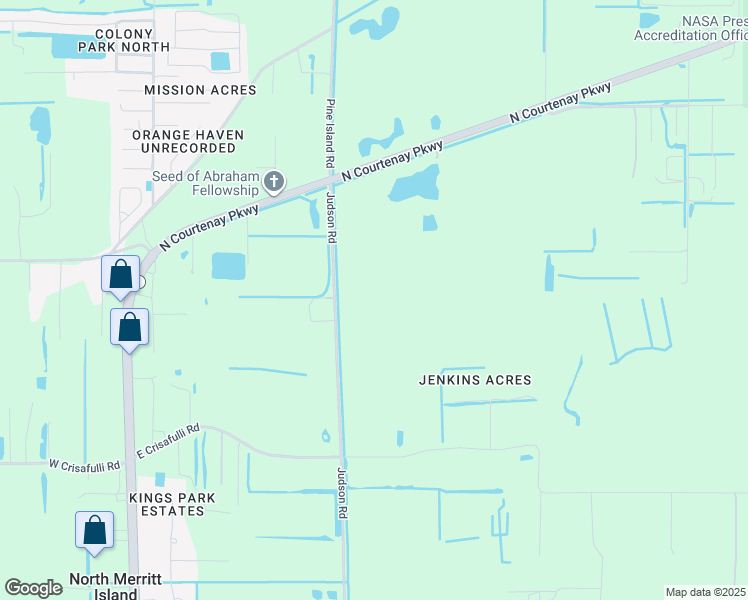 map of restaurants, bars, coffee shops, grocery stores, and more near in Merritt Island